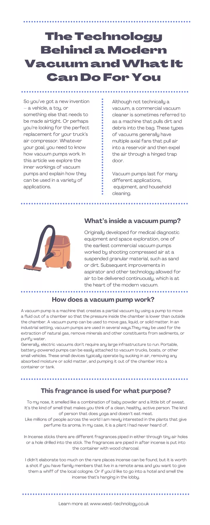 the technology behind a modern vacuum and what