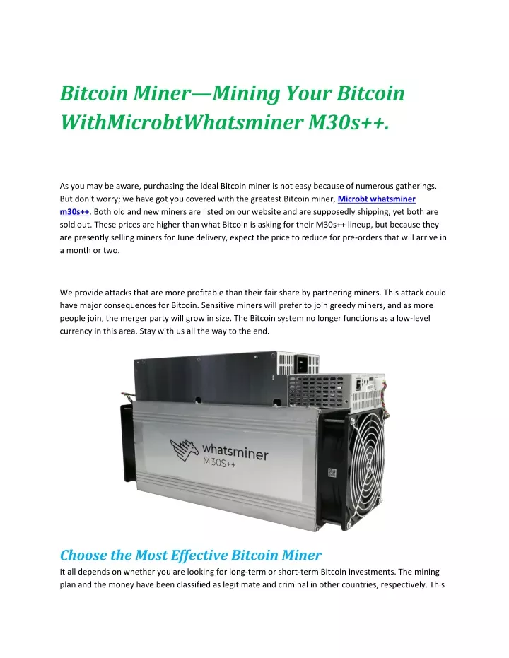 bitcoin miner mining your bitcoin