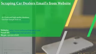 scraping car dealers email s from website