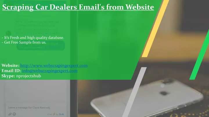 scraping car dealers email s from website