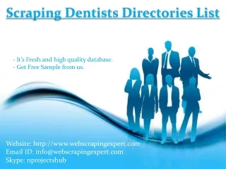 scraping dentists directories list