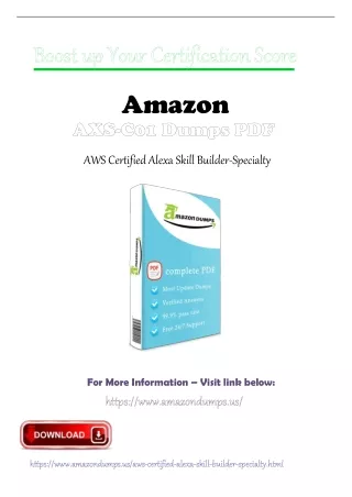 Amazon AXS-C01 Dumps PDF - Amazondumps.us