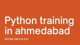 Python training in ahmedabad