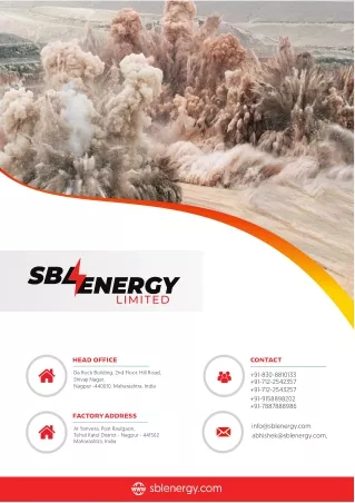 Industrial Explosive Suppliers in India | Sblenergy.com