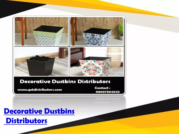 decorative dustbins distributors