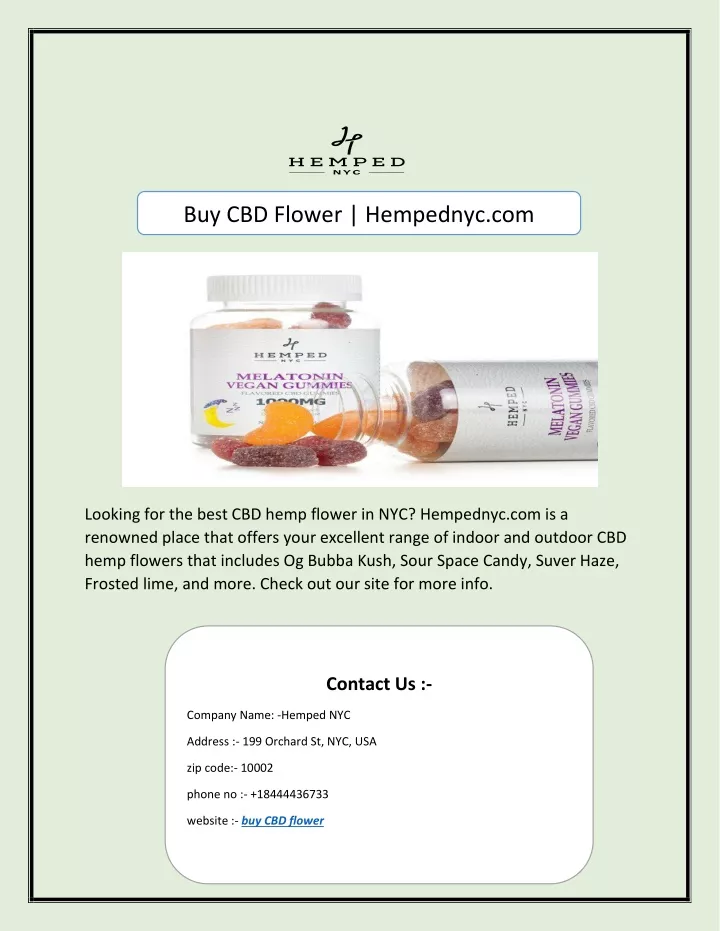 buy cbd flower hempednyc com