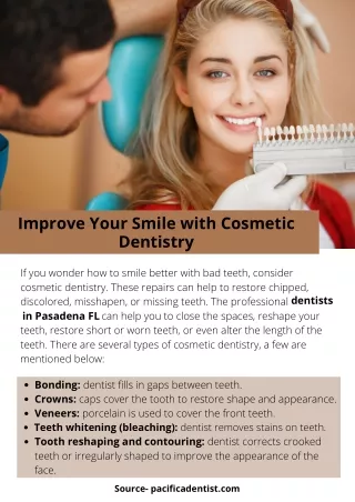 Improve Your Smile with Cosmetic Dentistry