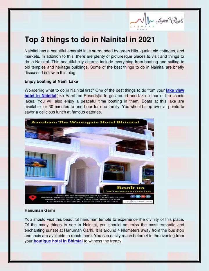 top 3 things to do in nainital in 2021