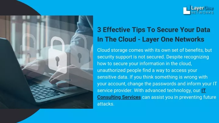 3 effective tips to secure your data in the cloud