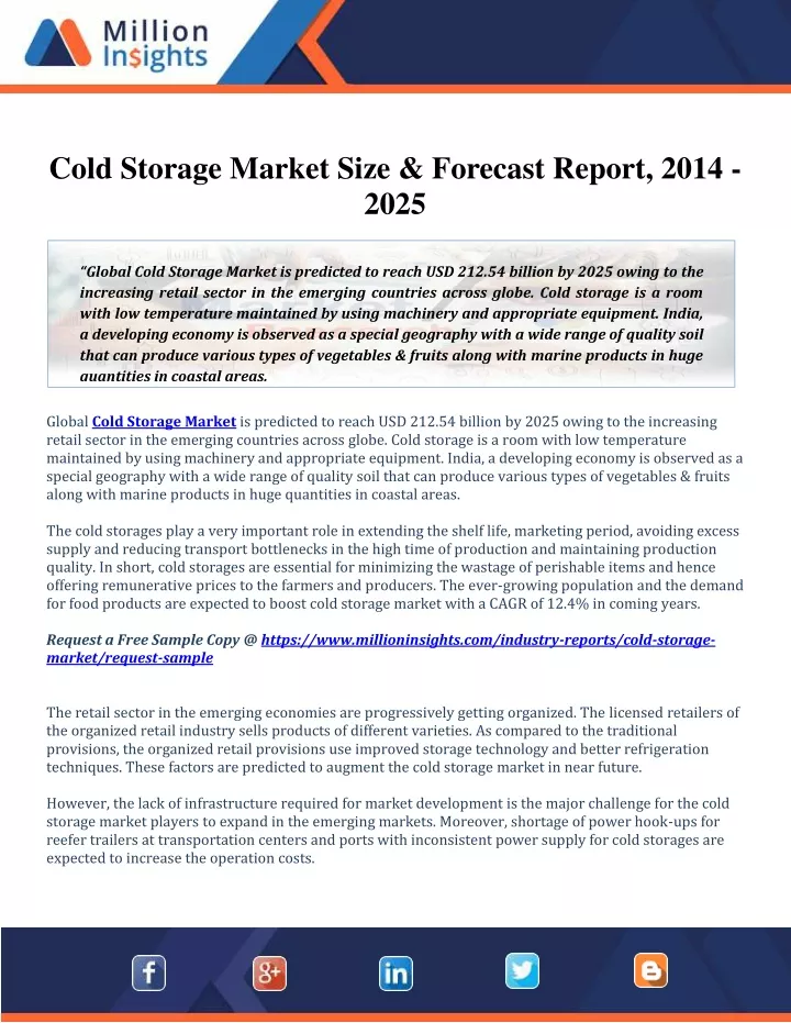 cold storage market size forecast report 2014 2025
