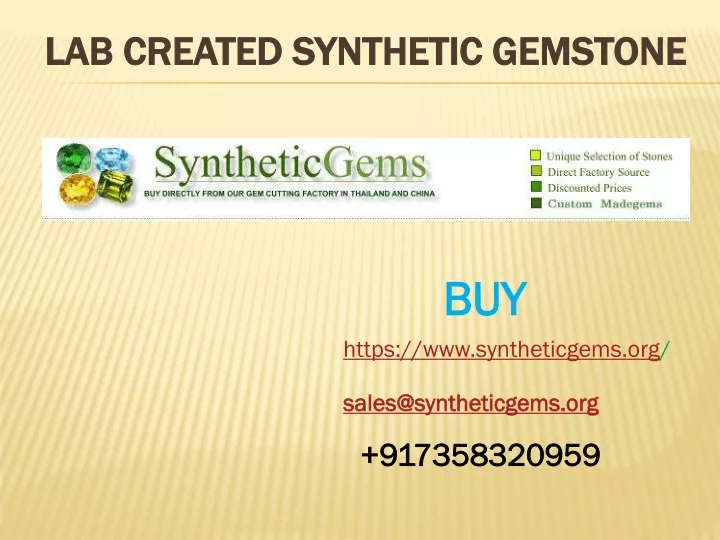 lab created synthetic gemstone