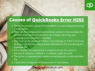 causes of quickbooks error h202