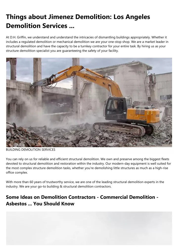 things about jimenez demolition los angeles
