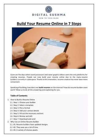 build your resume online in 7 steps
