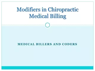 modifiers in chiropractic medical billing
