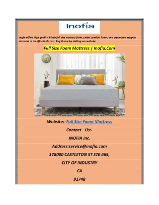 inofia offers high quality 8 inch full size