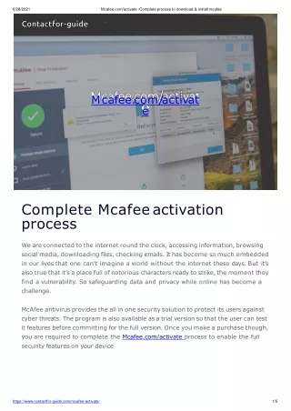 Mcafee.com_activate -Complete process to download & install mcafee-converted