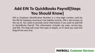 add ein to quickbooks payroll steps you should know