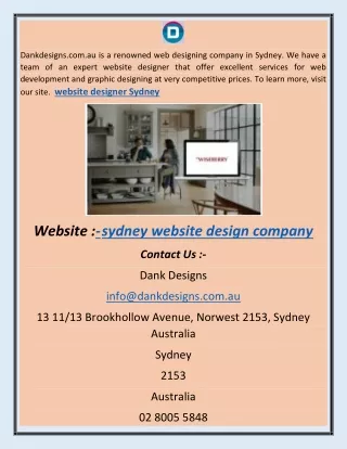 sydney website design companygvb