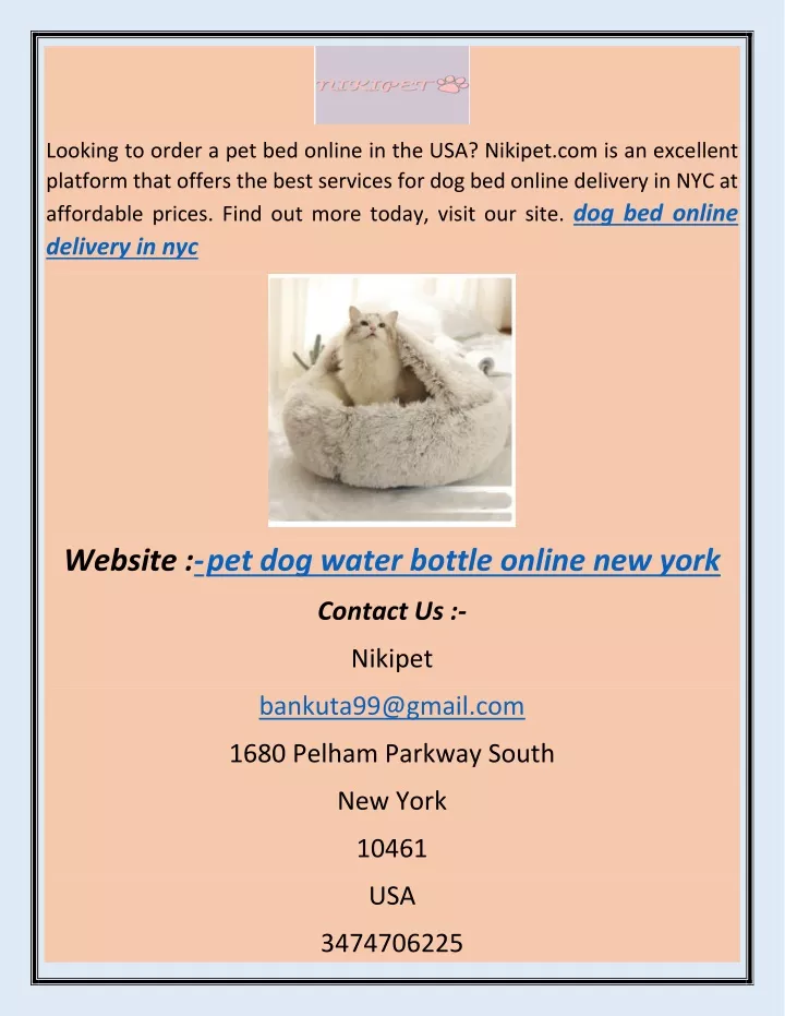 looking to order a pet bed online