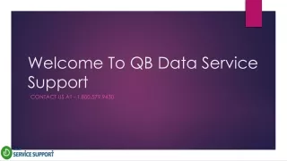 welcome to qb data service support