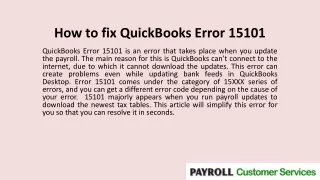 how to fix quickbooks error 15101