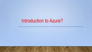 introduction to azure