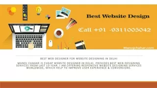 Best Web Designer for Website Designing in Delhi