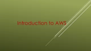 introduction to aws