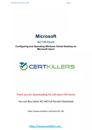 Microsoft Configuring and Operating Windows Virtual Desktop on Microsoft Azure A