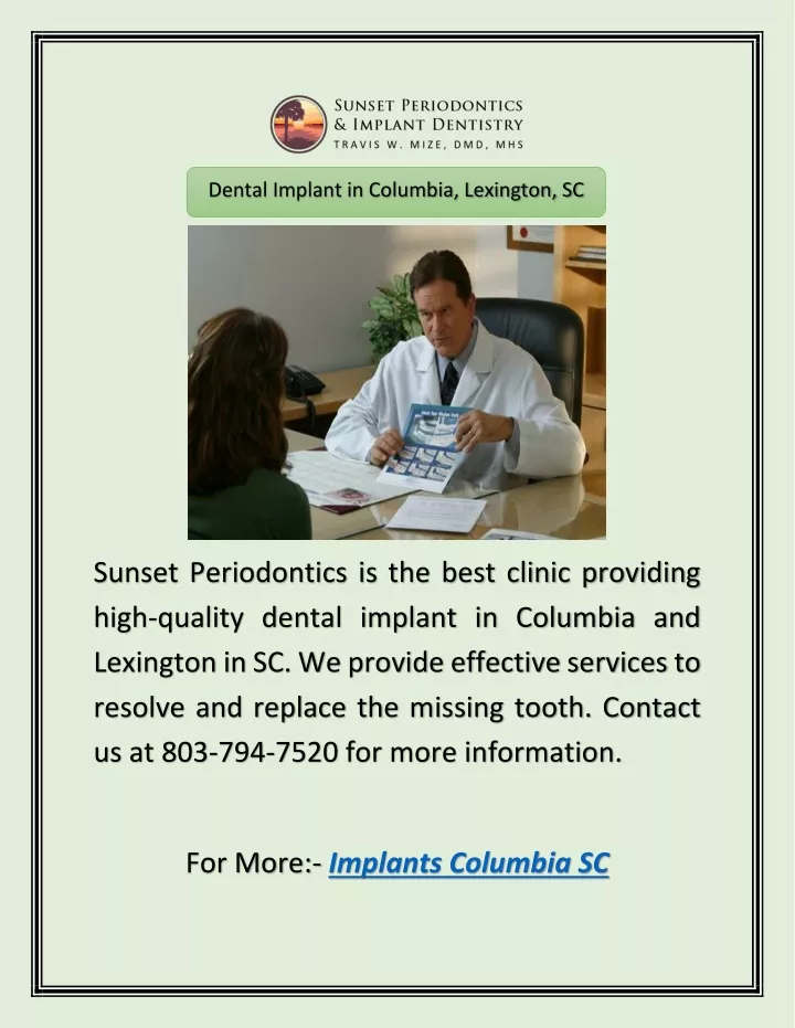 dental implant in columbia lexington sc