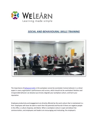 social and behavioural skills training