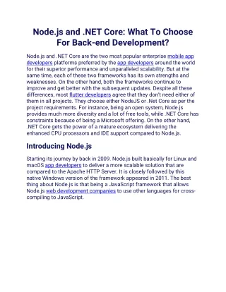 node js and net core what to choose for back