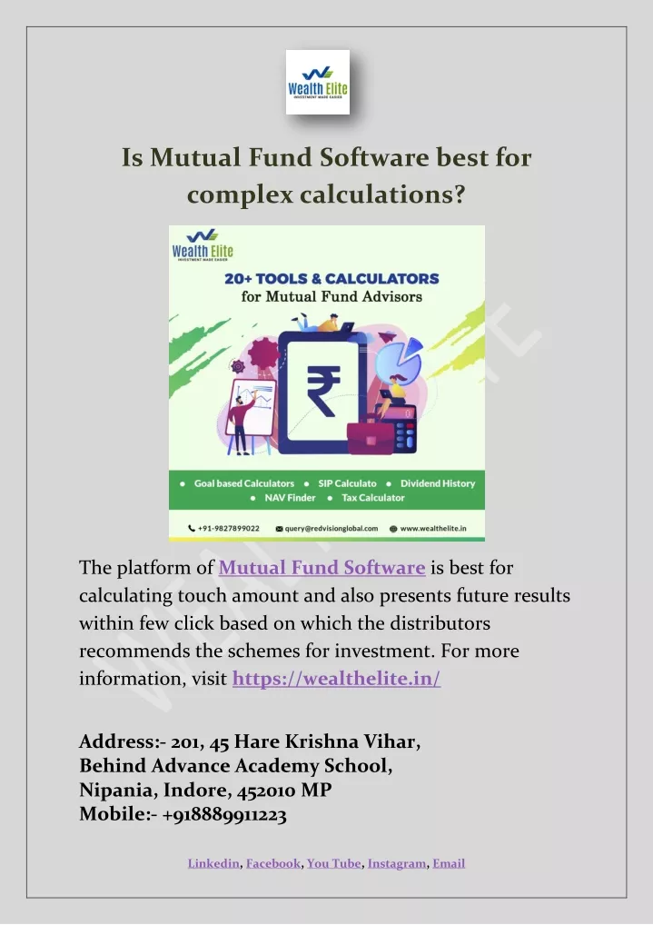 is mutual fund software best for complex