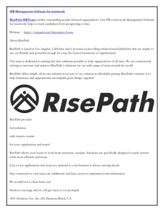 hr management software for teamwork risepath