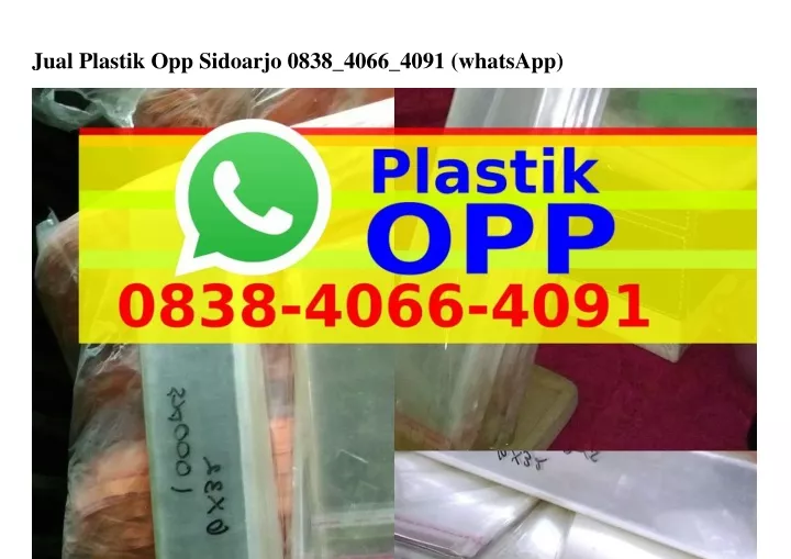 jual plastik opp sidoarjo 0838 4066 4091 whatsapp