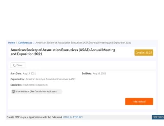 home conferences american society of association