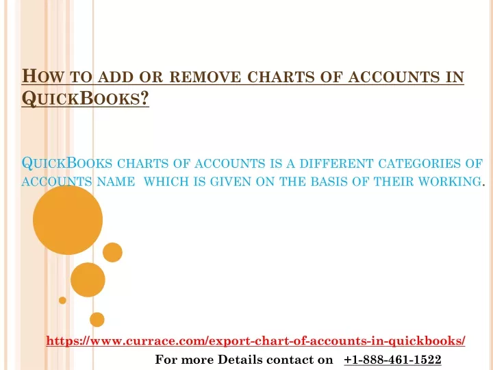 how to add or remove charts of accounts