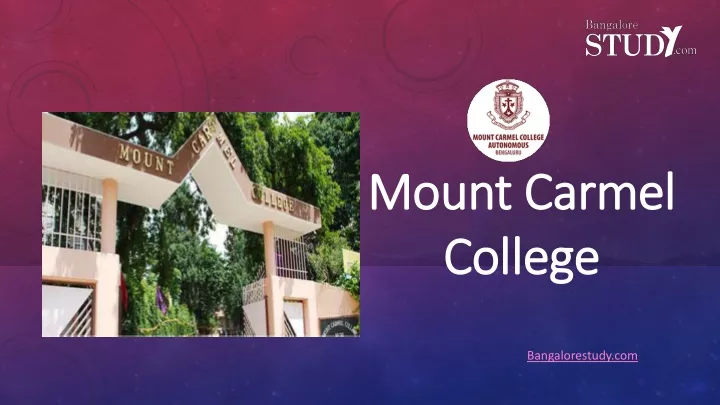 mount carmel college