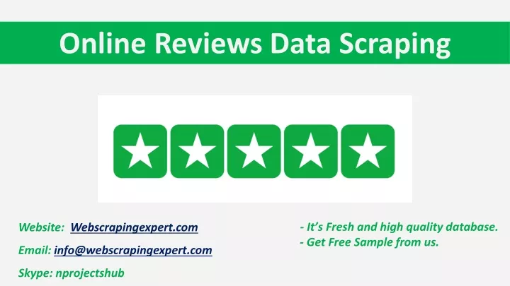 online reviews data scraping