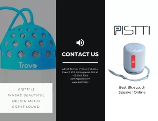 Best Bluetooth Speaker Online | Pistti