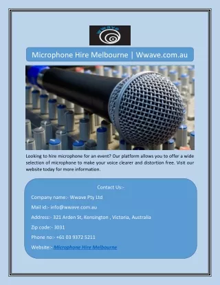 microphone hire melbourne wwave com au