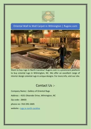Oriental Wall to Wall Carpet in Wilmington | Rugsnc.com