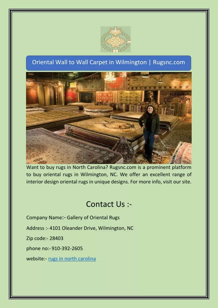 oriental wall to wall carpet in wilmington rugsnc