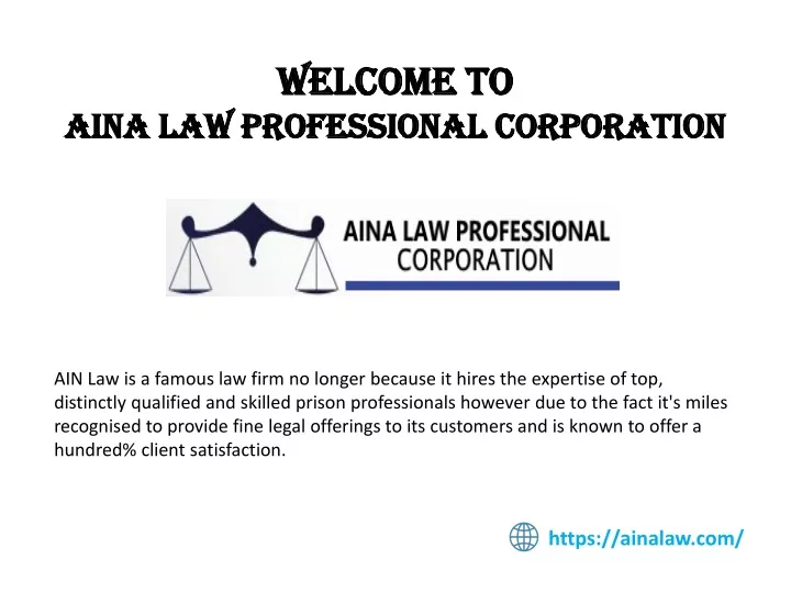 welcome to aina law professional corporation