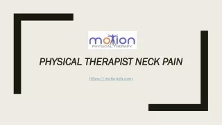 Physical Therapist Neck Pain