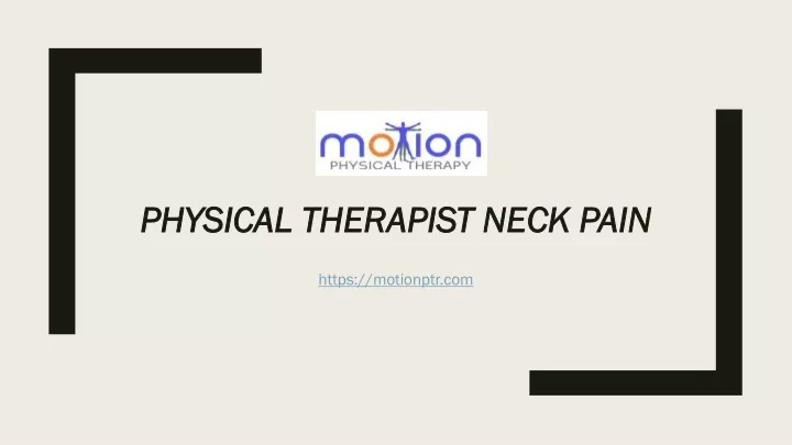 physical therapist neck pain