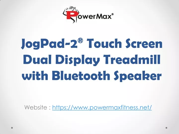 jogpad 2 touch screen dual display treadmill with