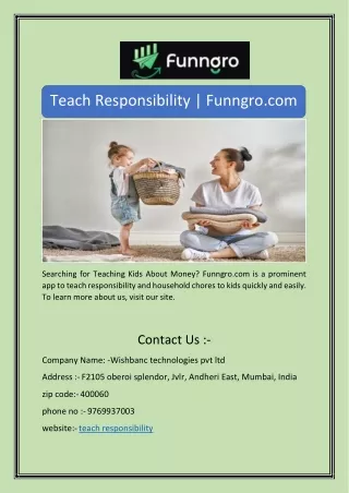 teach responsibility funngro com