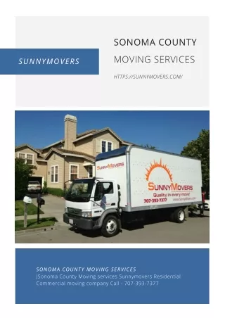 Sonoma County Moving services